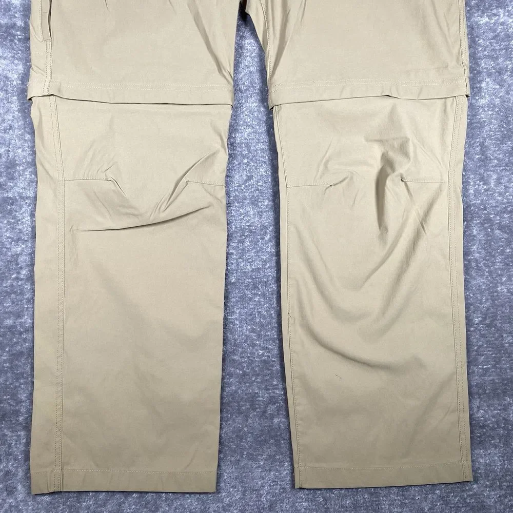 Eddie Bauer‎ Convertible Tech Pants Men's 40x30 Beige Straight Leg Lightweight